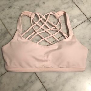 Lululemon free to be wild light pink bra